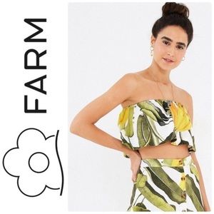 NWT BANANA CRAZE Ruffle Top FARM Rio size medium womens